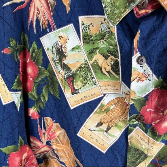 Straight Down Clothing Company Vintage Golfers Hawaiian Button Down Shirt - Picture 7 of 9